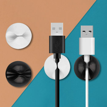 Round Cable Organizer Data Cable Storage and Organization Office Desk Cable Clip Wire Clip Cable Fastener