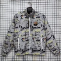 26 barcelona gray floral retro windbreaker
