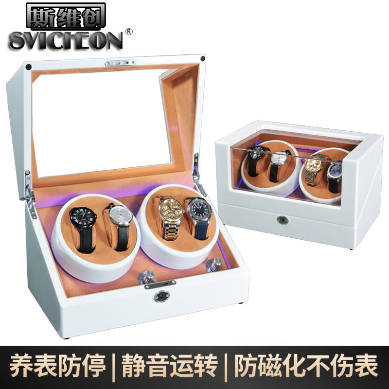 Painted Watch Winder Automatic Watch Winding Box Watch Shaker Collection Maintenance Home Jewelry Watch Box Jewelry Box