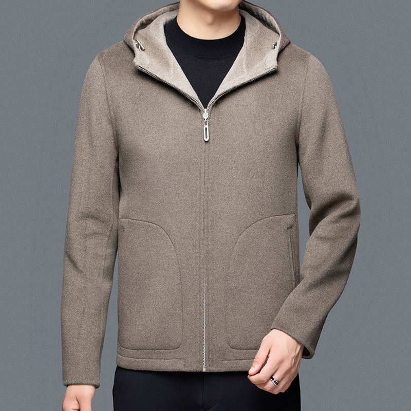 Áo Sơ Mi Nam Mũ Liền Hàng Mùa Xuân Thu Đông Trung Niên