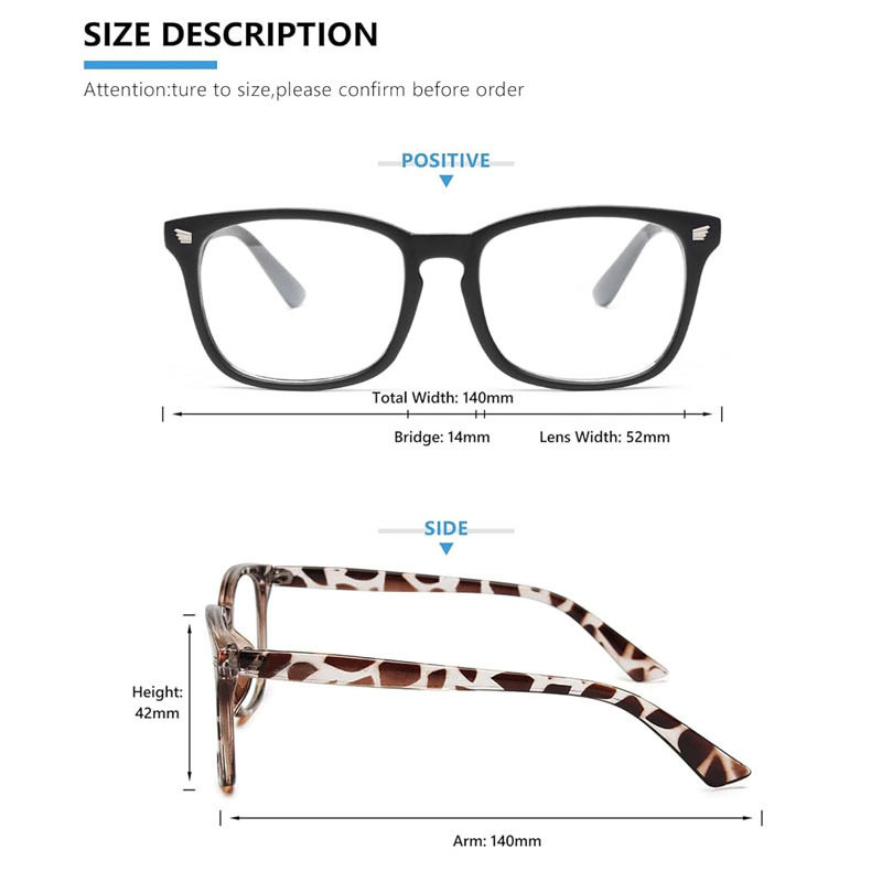 2025 Cross-Border European and American Style Square Frame High-End All-Season Plain Frame Goggles Anti-Blue Light Radiation Glasses