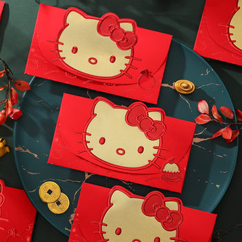 Hello Kitty New Year red envelope is a creative three-dimensional Hello Kitty cute cartoon red envelope