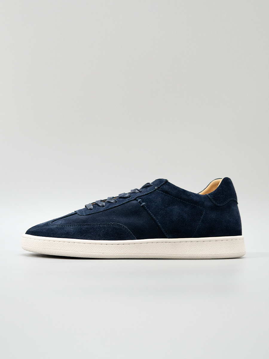 Giày sneaker nam da thật phong cách retro, form ôm chân, dễ phối đồ — Màu nâu, màu đen, Màu xanh dương