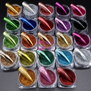 Cross-border nail art wholesale magic mirror powder Tuhao gold mirror flour electroplating nail powder laser silver titanium gold powder cosmetic grade