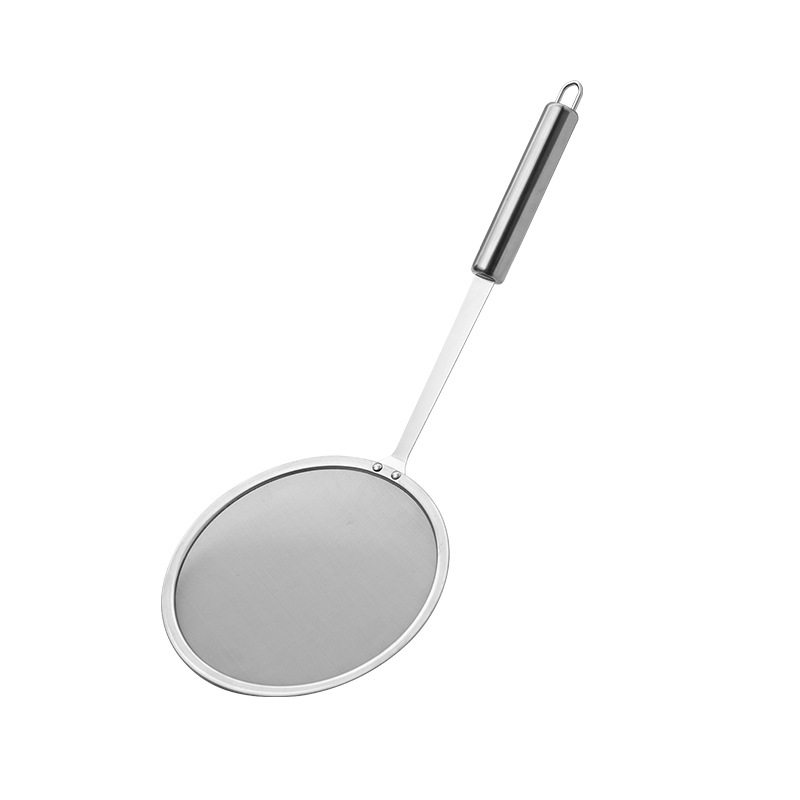 304 Stainless Steel Mesh Oil Leakage Separator Narrow Edge Grease Filter Spoon Juice Soy Milk Filter Spoon Kitchen Stainless Steel Mesh Sieve