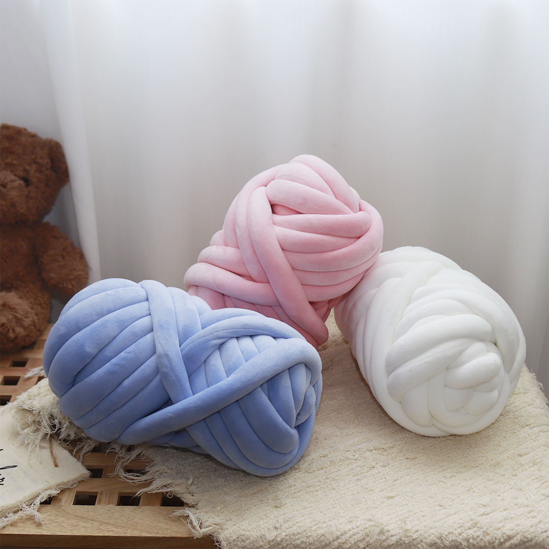 Amazon Crystal Velvet Filled Cotton Super Thick Icelandic Wool Hand-Knitted Blanket Thread Icelandic Thread Extra Thick Wool