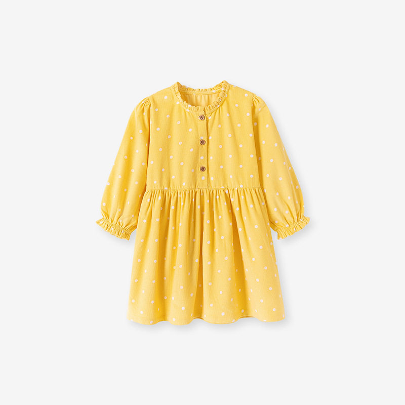 New Kids' Dress, Autumn Girls' Dress, Cute Corduroy Kids' Dress