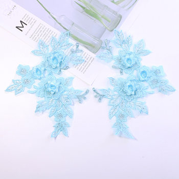 In stock hot sale colorful hollow flower embroidery lace clothing corsage lace three-dimensional flower accessories lace