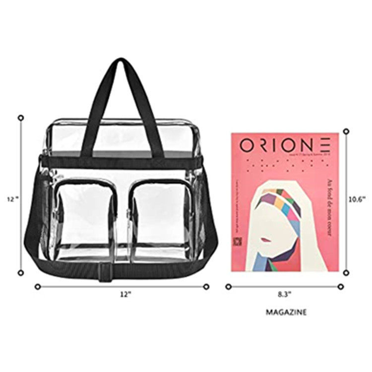 现货亚马逊厂家新款透明手提袋透明袋，便携式时尚女士单肩包跨境