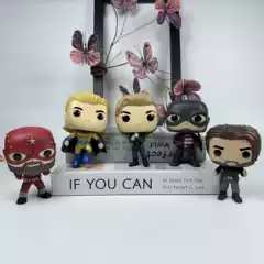 Cross-Border Hot-Selling Marvel Thunder Agents Boxed Figure Winter Soldier Red Guard Q Version Animation Peripherals Wholesale