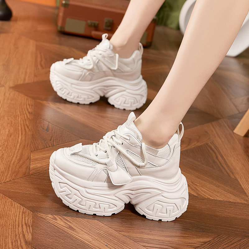 Giày cao gót nữ đế xuồng platform gót dày 8cm mũi tròn quai hậu — Bạc, Vàng nhạt, Anh đào