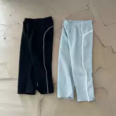 Collaboration Series Dental Floss 3m Reflective Strip Logo Print Sports Composite Fleece-Lined Straight-Leg Pants