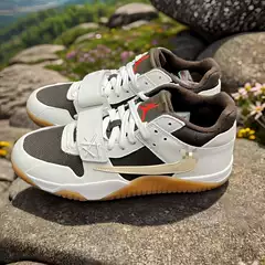 Travis Scott x Air Jordan 1 Retro High OG 'Mocha' Men's Suede Sneakers New Release Pure Original Men's & Women's Casual Shoes Summer Collection