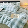 Thick Rabbit Plush Milk Velvet Four-Piece Set Winter Warm Rabbit Velvet Bed Bed Sheets Quilt Cover Lazy Rabbit Velvet Coral Velvet 4