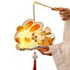 Rabbit Lantern Mid-Autumn Festival Handmade DIY Material Package 2025 New Solid Wood Kidsren's Satchel Luminous Jade Rabbit Lantern