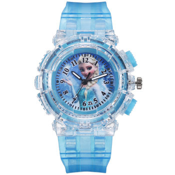 In-Stock Aisha 2 Princess Watch Children's Watch for Girls Wholesale Fashion Creative Led Flashing Transparent Luminous Watch