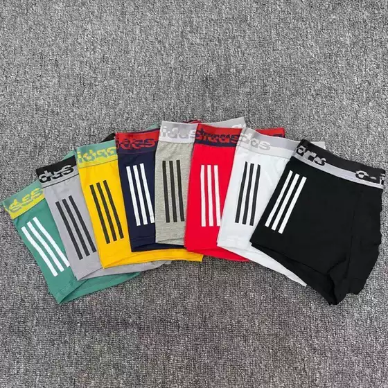 Sports printed men's pure cotton square corner underwear