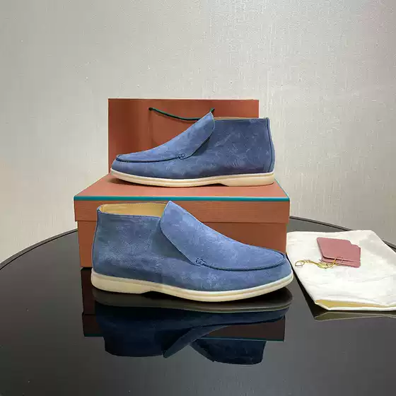 Foreign Trade Shoes Men's 2023 Autumn and Winter Original Single Slip-on Lazy Soft-soled Casual High-top Loafers for Lovers