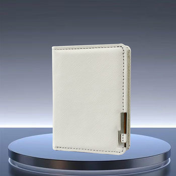 Wallet Men's Short Wallet Iron Edge Cross Pattern Men's Multi-Card Slot Wallet Card Holder Wallet Men's High-End