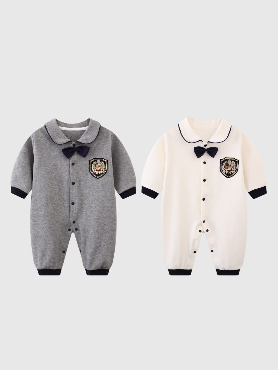children's clothing baby jumpsuit spring and autumn baby clothes 0-3 years old thin infant gentleman long-sleeved romper