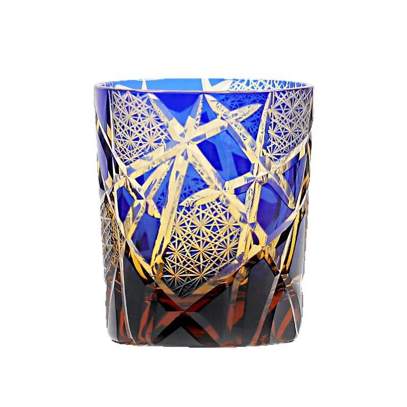 Japanese Edo Kiriko Whiskey Crystal Cup Hand-Carved High-End Wine Glass Set Beer Glass White Wine Glass