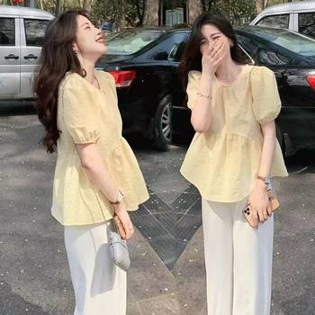 Pregnant Women Summer suit Summer Comfortable Short-sleeved Top Belly Long Pants Casual Sports Internet Popular Two-piece Set for Going Out