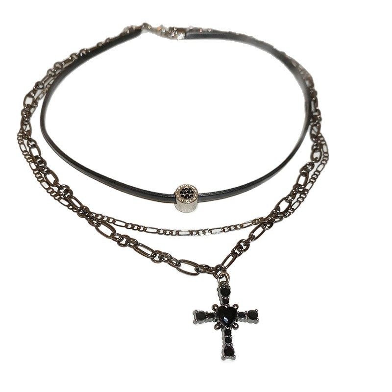 Subculture Niche Metal Sunflower Necklace Diablo Punk Choker Necklace Spice Girl High-end Necklace for Women