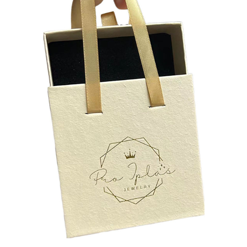 High-end jewelry display box custom logo wear nail jewelry pull box wear nail storage packaging drawer paper cover