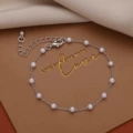 2069-1 # Silver pearl bracelet