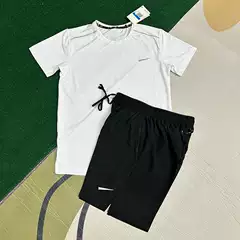Wholesale New Sports Foreign Trade Suit Fitness Running Suit Quick-Drying Breathable Loose Casual Short-Sleeved Shorts Men's Clothing