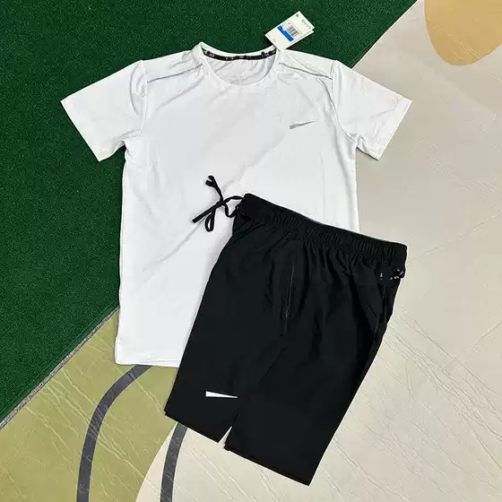 Wholesale New Sports Foreign Trade Suit Fitness Running Suit Quick-Drying Breathable Loose Casual Short-Sleeved Shorts Men's Clothing