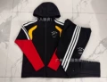 2627 long drawstring hoodie, german black