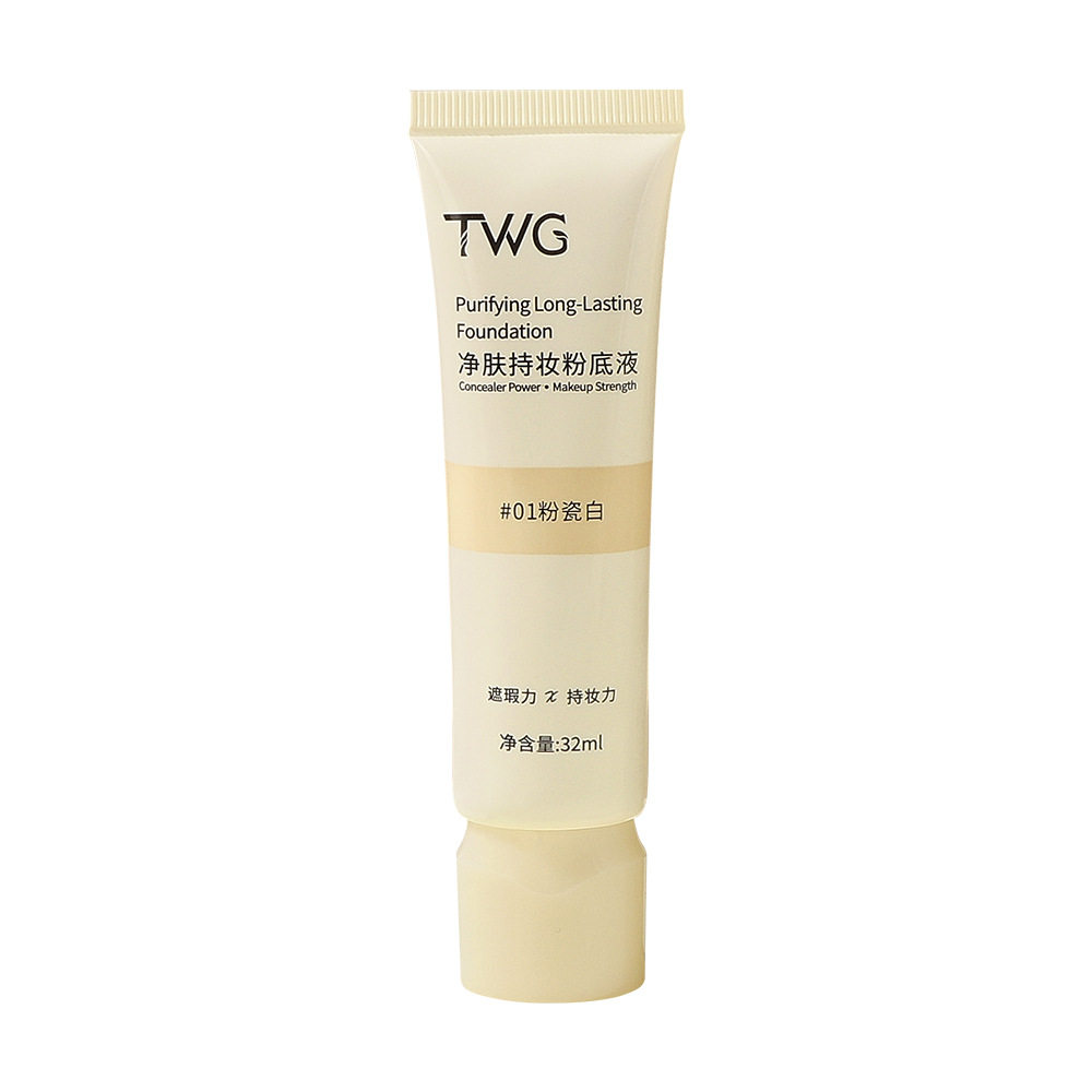 Twg Purifying Long-Lasting Makeup Liquid Foundation Concealer Long-Lasting Non-Removing Makeup Liquid Foundation Creamy Bb Cream Foundation