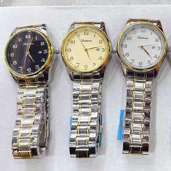 LANTURUN Men's Watch Large Dial Digital Calendar Waterproof Steel Band Men's Watch Classic Business Watch Cross-border Supply