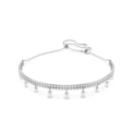 [high version] double row diamond pearl tassel necklace