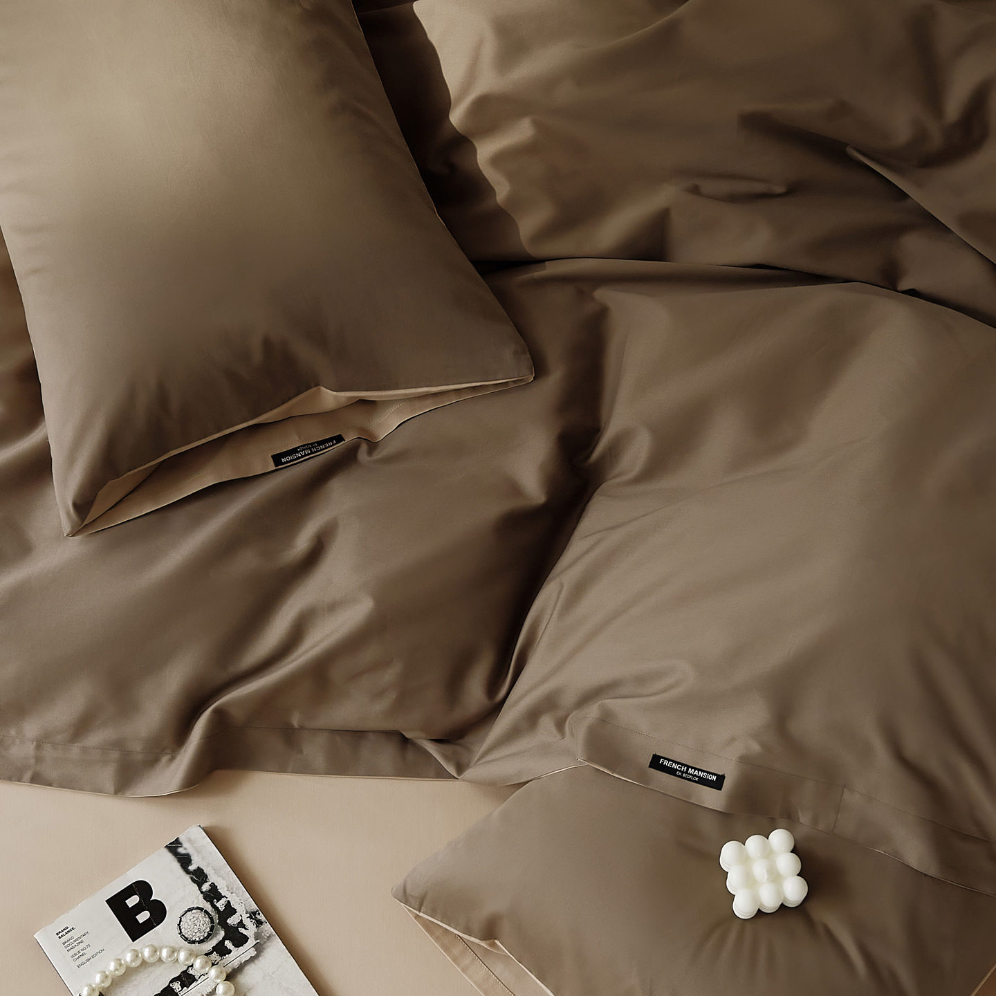 100S Xinjiang Long-Staple Cotton Thickeneded Brushed Four-Piece Set Simple Pure Cotton Quilt Cover Pure Cotton Bed Sheetss and Fitted Bed Sheetss Bedding