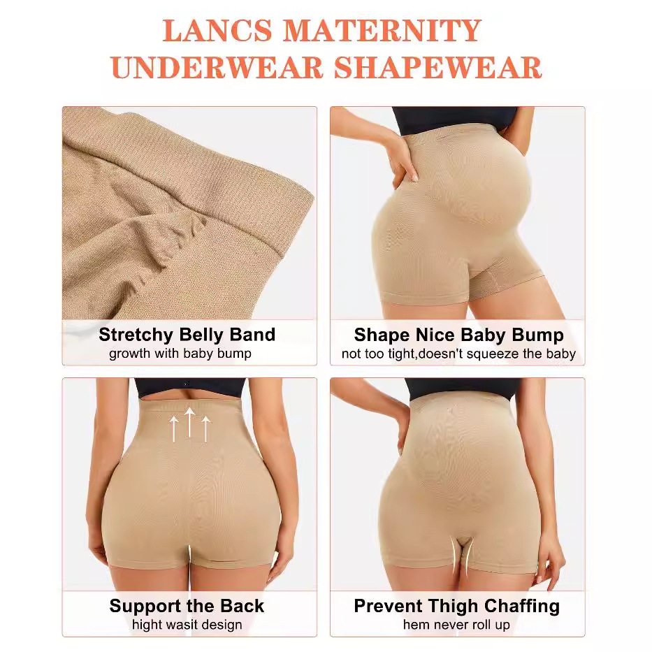Cross-border Hot Selling Body Shaping Pregnant Women's Pants High-end Elastic Waist Tinting Abdomen Tinting Thigh Slim-fit High Waist Body Shaping Pregnant Women's Pants