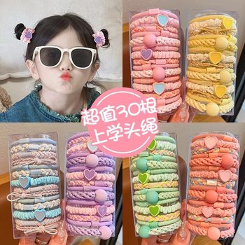 Children's Hair Ties, Rubber Bands, Good-Looking Little Girls' Hair Ties, Korean Style Girls' Ball Headbands, Simple Colorfulful Ropes