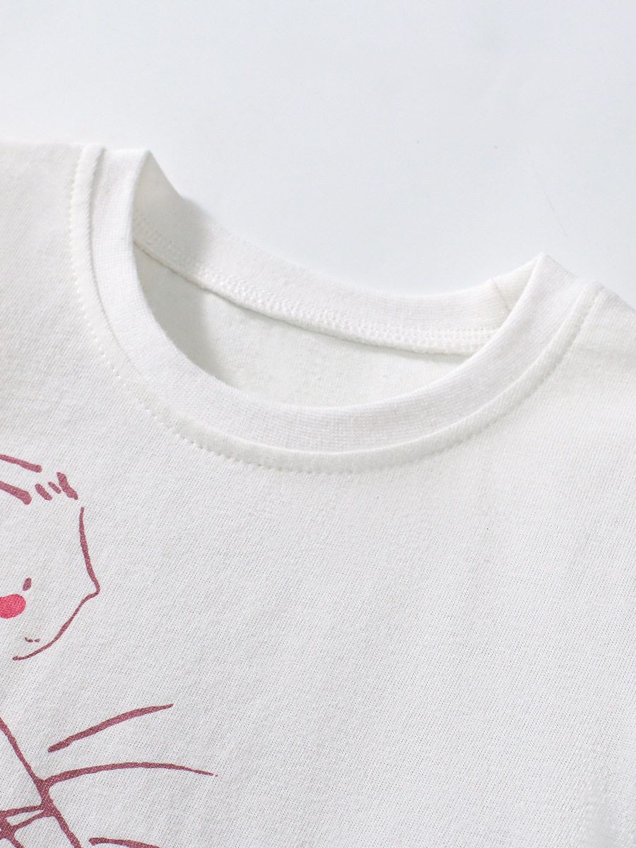 New Summer Kids' T-shirt, Year 3D Pattern Cotton Girls' T-shirt