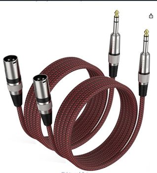 6.35 to 6.5mm XLR Cannon 6.35 Big Three-Core TRS Audio Line