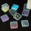 Creative Small Square Jewelry Storage Box Earrings Small Rubber Band Mini Digital Components Plastic Storage Box Portable Manicure