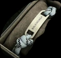 Type a gray rope silver plate