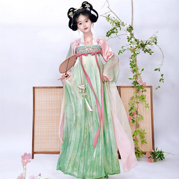 Adult New Chest-Length Han Dynasty Women's 2025 New Fairy-Like and Beautiful Tang-Style Ancient Costume Embroider Digital Printing