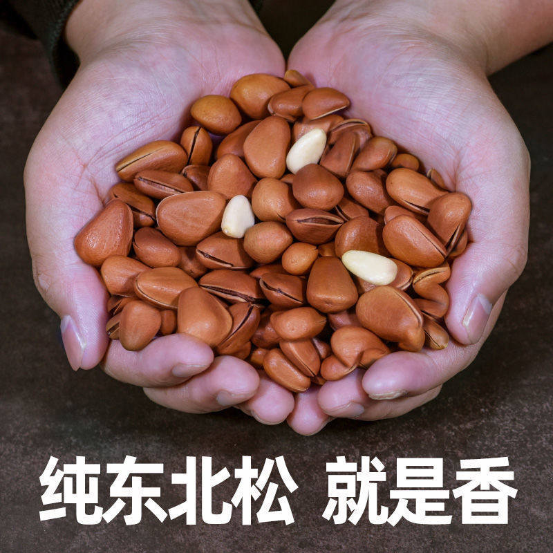 2024 New Northeastern Pine Nuts 500g Extra Large Original Hand-Peeled Bagged Loose Opening Wild Nuts Whole Box 250g