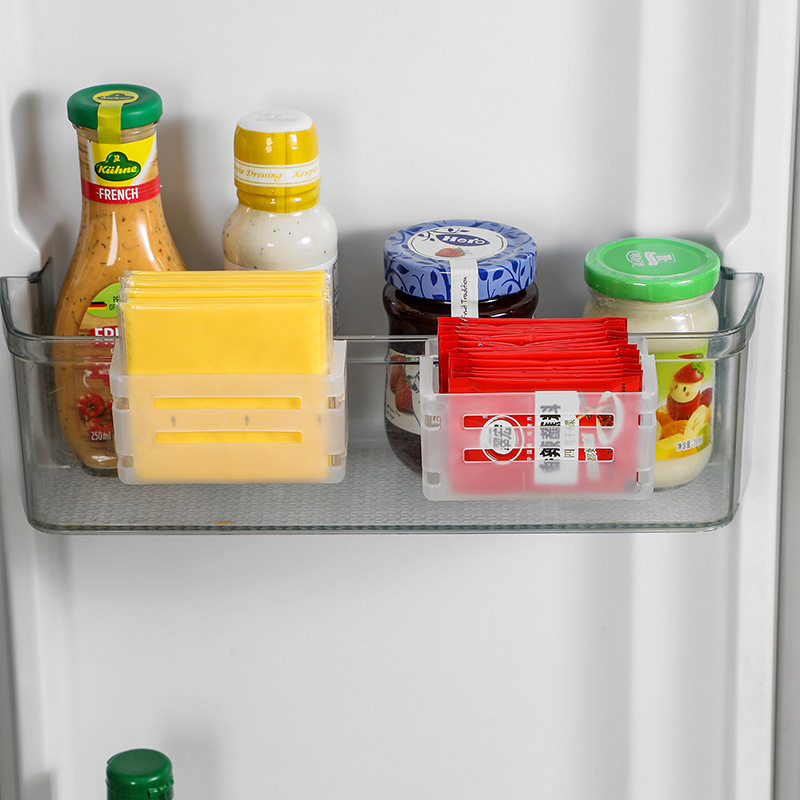 Japanese-Style Refrigerator Side Door Clip-On Retractable Storage Box Refrigerator Small Items Hanging Classification Organizer in Stock