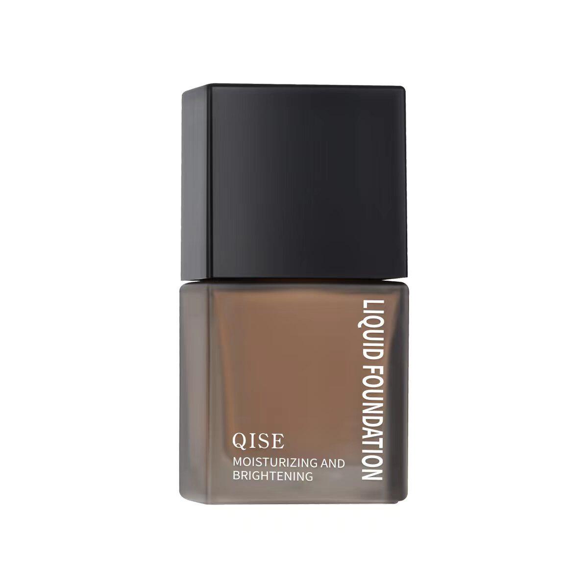 Qise Moisturizing and Shiny Liquid Foundation Small Square Bottle Concealer Long-Lasting Makeup Anti-Sweat Waterproof Moisturizing Not Easy to Remove Makeup Creamy Skin
