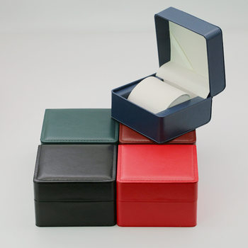 Fashionable Flip-Top Rounded Corner Watch Box, Pull-String Pu Leather Watch Case, Single Watch Storage Box, Display Packaging Watch Box