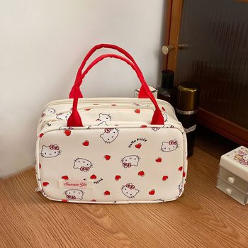 High-Looking Partitioned Storage Bag, Travel Portable Cosmetics Storage Bag, Can Be Hung in the Suitcase, Large-Capacity Cosmetic Bag