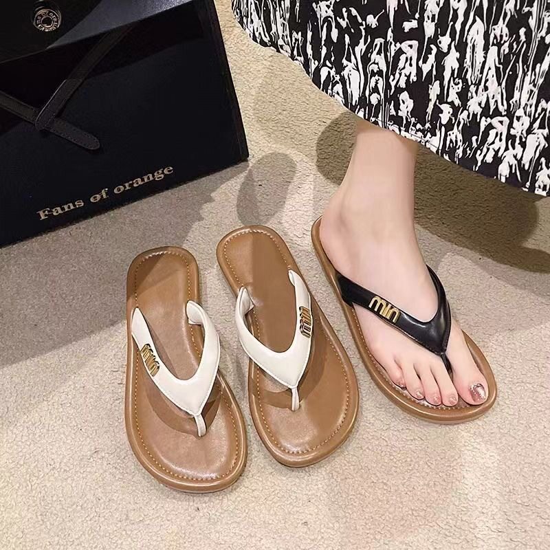 Cross-border export to Southeast Asia wear-resistant flip-flops non-slip 2025 new fairy wind beach flat-bottomed flip-flops