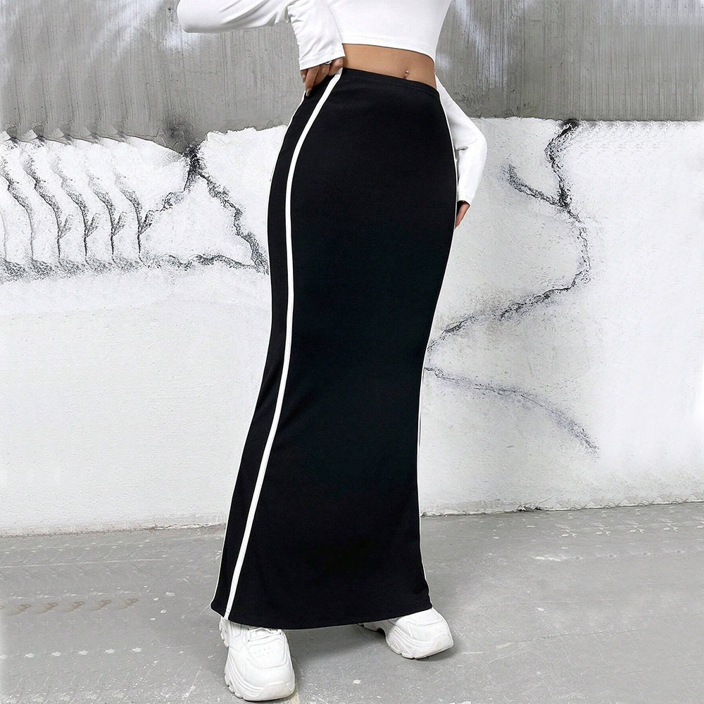 Color Block Bodycon Maxi Skirt Spring Summer Collection Slim Fit Vacation Style Wholesale Available